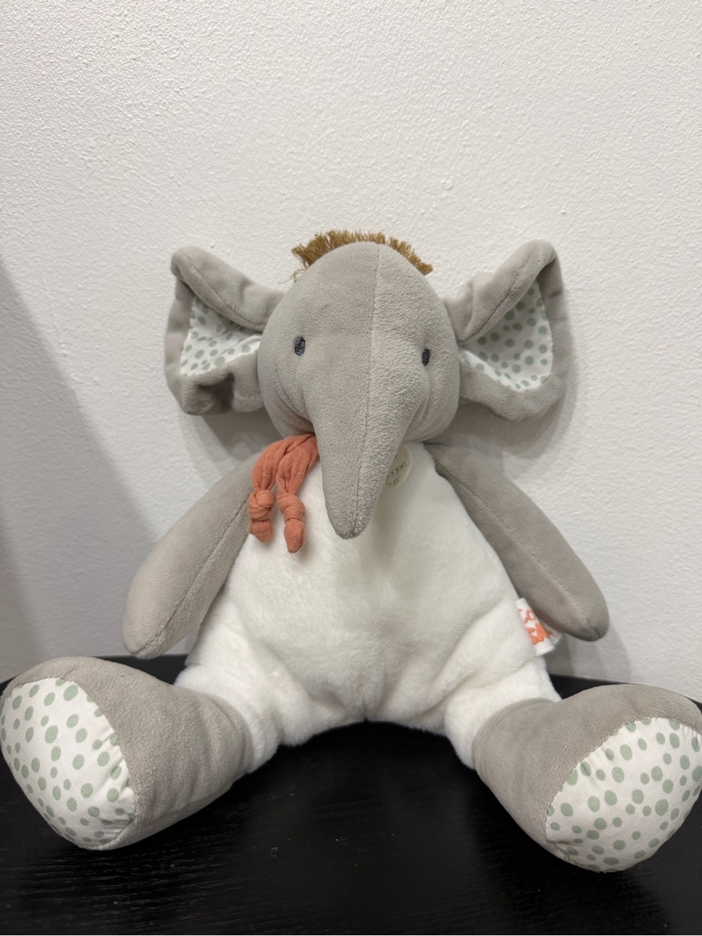 • Doudou et Compagnie Paris Couleurs Savane Grey Elephant Plush Toy